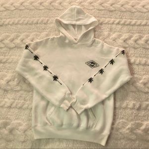 Billabong White Palm Tree Hoodie, Size S